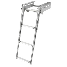 Трап телескопический выдвижной с фиксирующим механизмом 3 белых ступени 291 мм (040140WT)